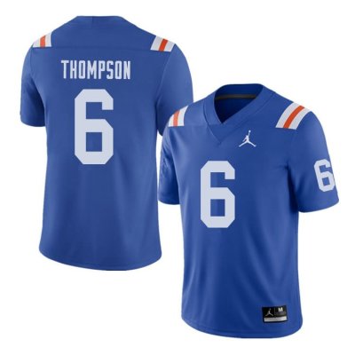 Men's Florida Gators #6 Deonte Thompson NCAA Jordan Brand Royal Throwback Alternate Authentic Stitched College Football Jersey DMC8862CO